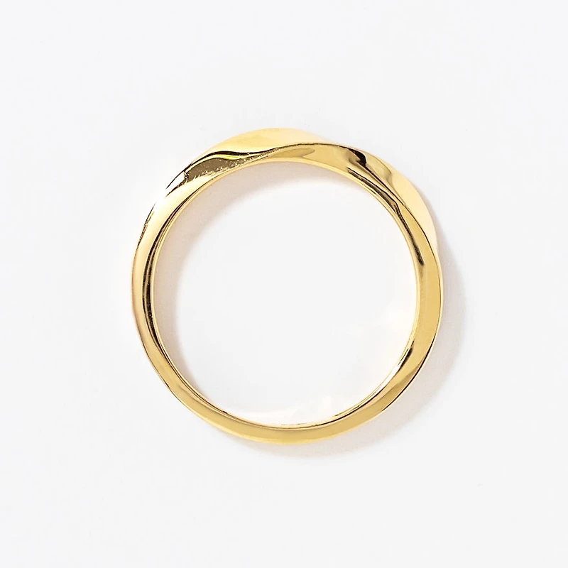 3mm Twist Wedding Band in 10K Yellow Gold