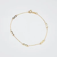 Infinity Bracelet in 10K Yellow Gold