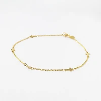 Cross Bracelet in 10K Yellow Gold