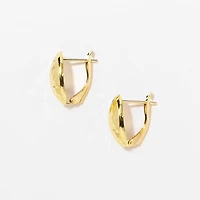 Diamond Cut Hoop Earrings in 10K Yellow Gold