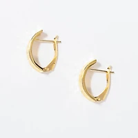 Diamond Cut Hoop Earrings 10K Yellow Gold