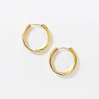 Textured Hoop Earring in 10K Yellow Gold