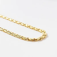 5mm Wide Link Chain in 10K Yellow Gold (17")