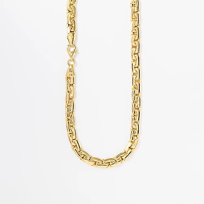 5mm Wide Link Chain in 10K Yellow Gold (17")