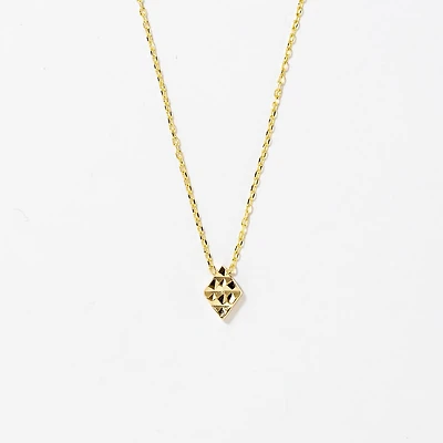 Diamond Shape Necklace in 10K Yellow Gold
