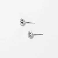 Diamond Cluster Earrings in 14K White Gold (0.62 ct tw)