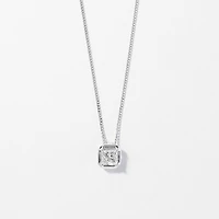 Princess Cut Solitaire Diamond Necklace in 10K White Gold (0.50 ct tw)