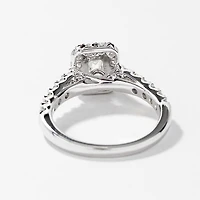 Emerald Diamond Engagement Ring 14K White Gold (1.50 ct tw)