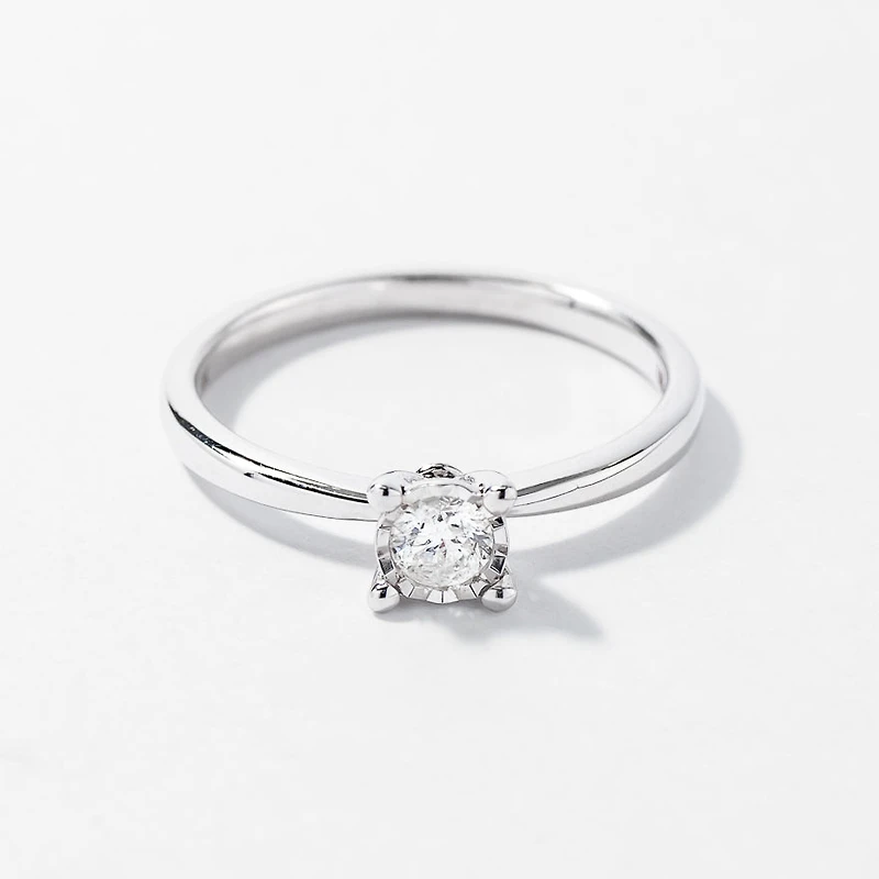 10K White Gold Promise Ring (0.20 ct tw)