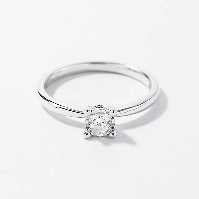 10K White Gold Promise Ring (0.20 ct tw)