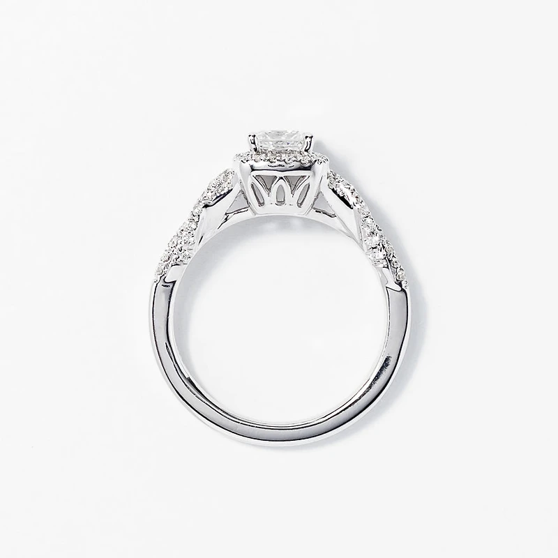 Princess Cut Diamond Engagement Ring in 14K White Gold (1.15 ct tw)
