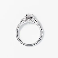 Princess Cut Diamond Engagement Ring in 14K White Gold (1.15 ct tw)