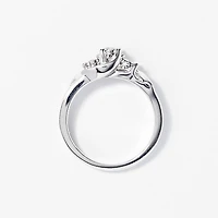 Diamond Mini Engagement Ring in 10K White Gold (0.50 ct tw)