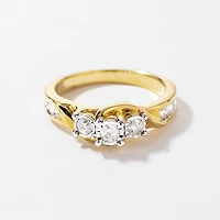 Mini Diamond Engagement Ring 10K Yellow Gold (0.50 ct tw)