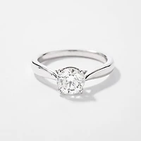 Canadian Diamond Solitaire Engagement Ring 14K White Gold (1.00 ct