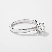Canadian Diamond Solitaire Engagement Ring 14K White Gold (1.00 ct