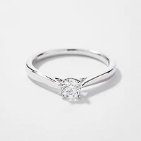 Canadian Diamond Solitaire Engagement Ring 14K White Gold (0.30 ct