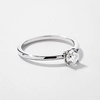 Canadian Diamond Solitaire Engagement Ring 14K White Gold (0.50 ct