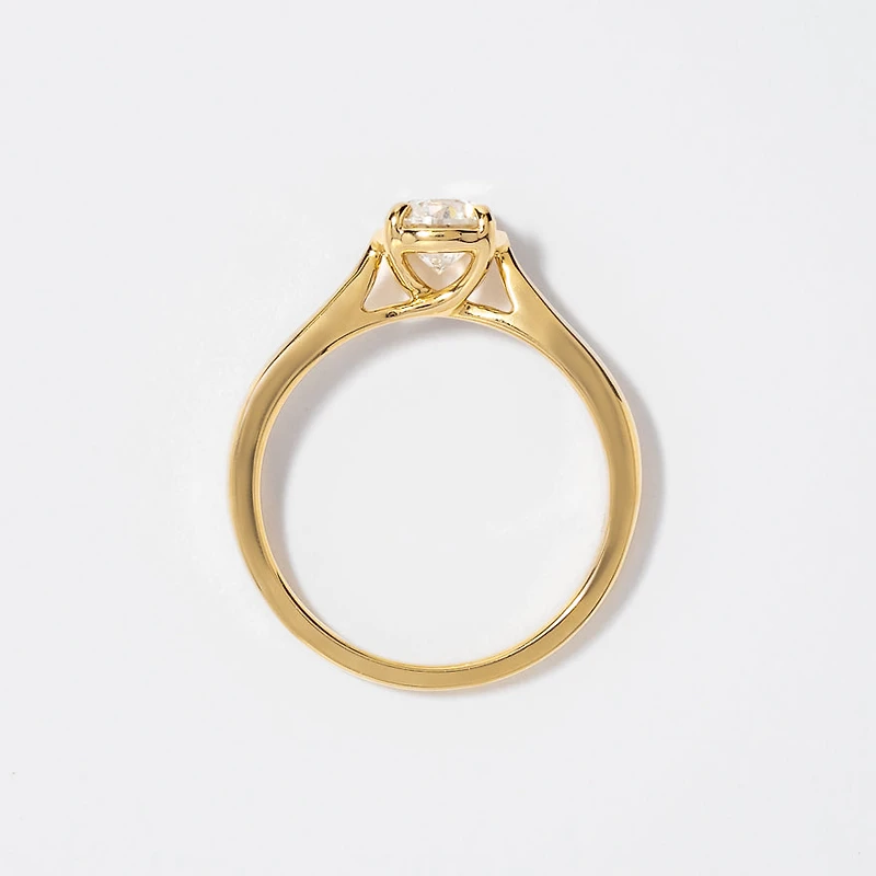 Canadian Diamond Solitaire Engagement Ring 14K Yellow Gold (1.00 ct