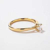 Canadian Diamond Solitaire Engagement Ring 14K Yellow Gold (0.30 ct