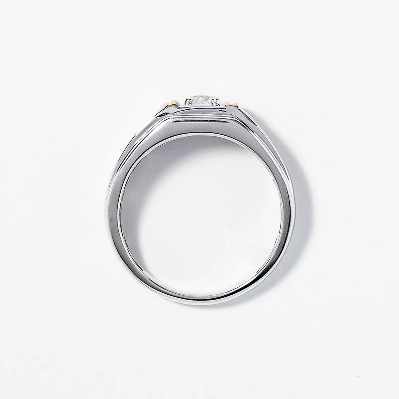 Men's Diamond Ring 10K Yellow and White Gold (0.30 ct tw)