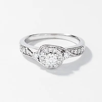 10K White Gold Diamond Engagement Ring (0.50 ct tw)