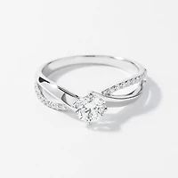 Diamond Engagement Ring 14K White Gold (0.64 ct tw)