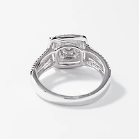 Diamond Cluster Ring 14K White Gold (0.75 ct tw)