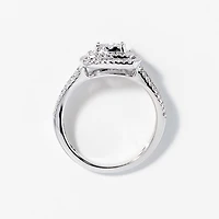 Diamond Cluster Ring 14K White Gold (0.75 ct tw)