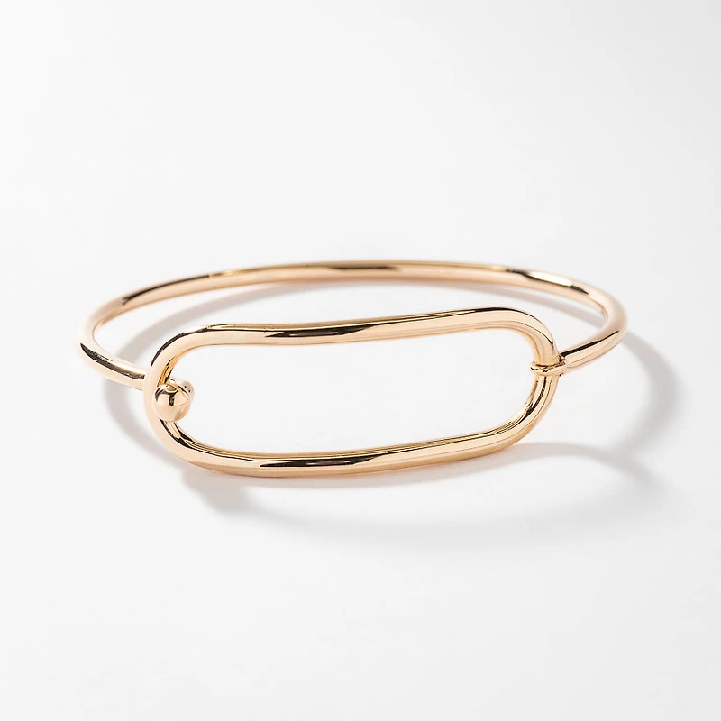 Oval Shape Bracelet in 10K Yellow Gold