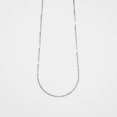 0.70mm Box Chain in 14K White Gold (20")