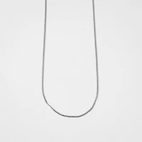 14K White Gold 0.80mm Curb Chain (16")