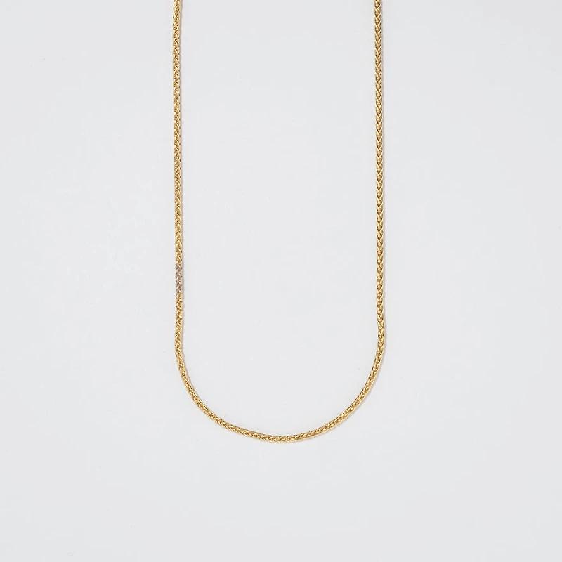 1.05mm Round Wheat Chain in 14K Yellow Gold (18")