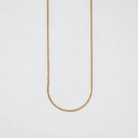 14K Yellow Gold 0.8mm Square Wheat Chain (18")