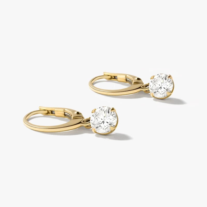 Lab Grown Diamond Earrings in 14K Yellow Gold (1.00 ct tw)