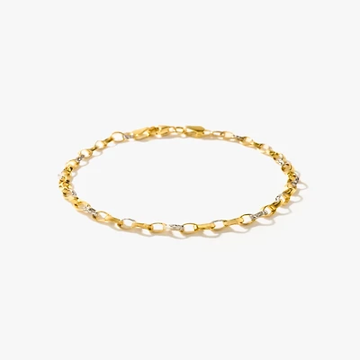 Oval Link Bracelet in 10K Yellow Gold