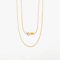 10K Italian Yellow Gold 1mm Round Cable Chain (18")