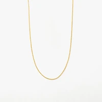 10K Italian Yellow Gold 1mm Round Cable Chain (18")