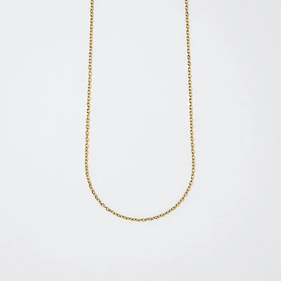 0.5mm Diamond Cut Cable Chain in 10K Yellow Gold (16")