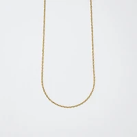 0.8mm Diamond Cut Cable Chain in 10K Yellow Gold (18")