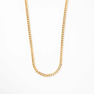 3.5mm Curb Chain in 10K Yellow Gold (22")
