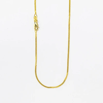 10K Yellow Gold 1.50mm Curb Chain (18")