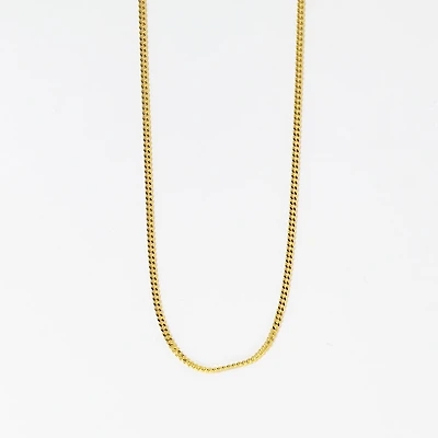 10K Yellow Gold 1.75mm Curb Chain (22")