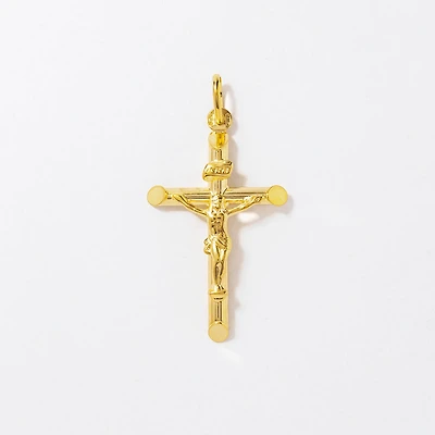 Crucifix Cross Pendant in 10K Italian Yellow Gold