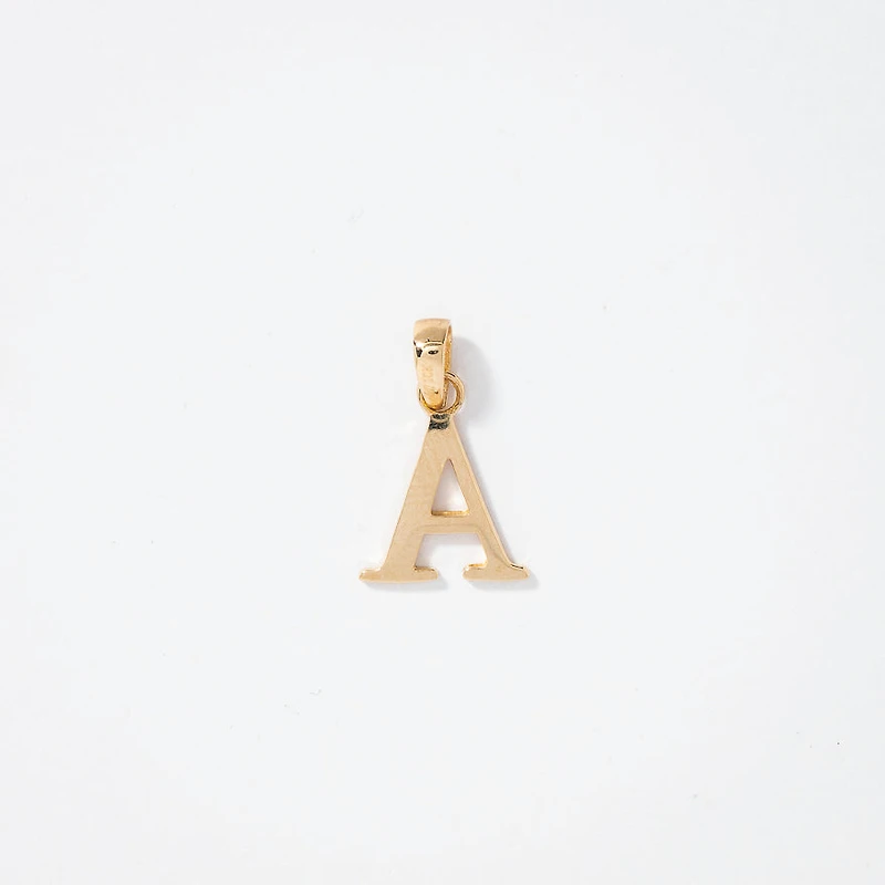 "A" Initial Pendant in 10K Yellow Gold
