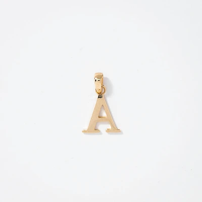 "A" Initial Pendant in 10K Yellow Gold