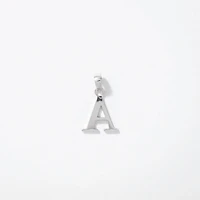 "A" Initial Pendant in 10K White Gold