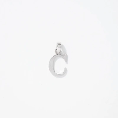 "C" Initial Pendant in 10K White Gold