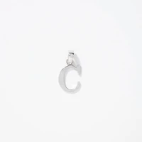 "C" Initial Pendant in 10K White Gold