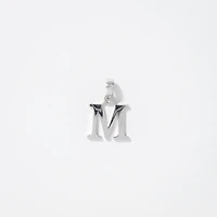 "M" Initial Pendant in 10K White Gold